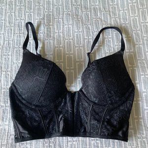 LaSenza black lace push up bralette